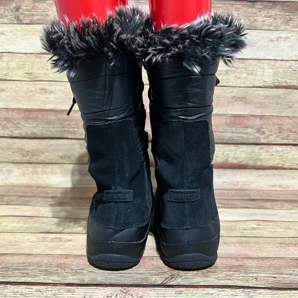 The North Face Nuptse Purna Black High Lace Up Winter Boots